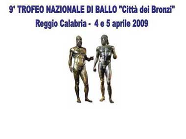 Logo del nono Trofeo nazionale di ballo "Città dei Bronzi"
